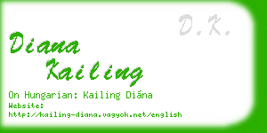 diana kailing business card